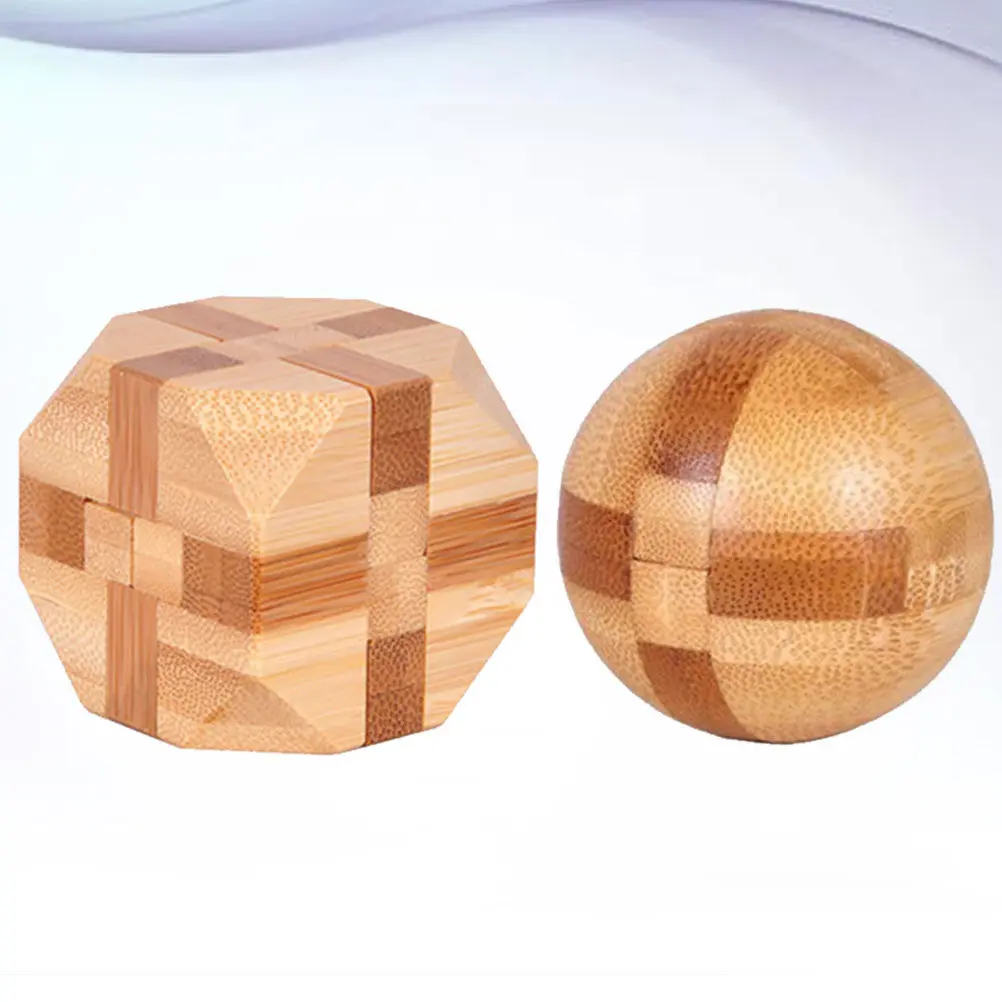2Pcs Bamboo Ming Lock Puzzle Intellectual Brain Teaser Assembling Ball Lock Tetrakaidecahedron Set
2Pcs Bamboo Ming Lock Puzzle Intellectual Brain Teaser Assembling Ball Lock Tetrakaidecahedron Set