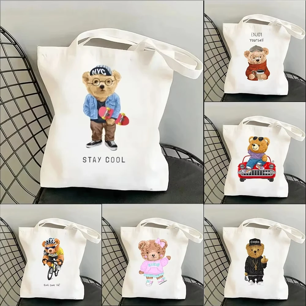 2026 Harajuku cute bear pattern art shoulder bag, super cute and fashionable handbag, canvas material for women
2026 Harajuku cute bear pattern art shoulder bag, super cute and fashionable handbag, canvas material for women