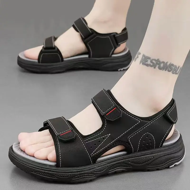 Men Thick sole Big Size One Word Casual Sports Sandals Summer New Soft Sole Non Slip Anti Odor Velcro Outdoor Beach Sandals
Men Thick sole Big Size One Word Casual Sports Sandals Summer New Soft Sole Non Slip Anti Odor Velcro Outdoor Beach Sandals