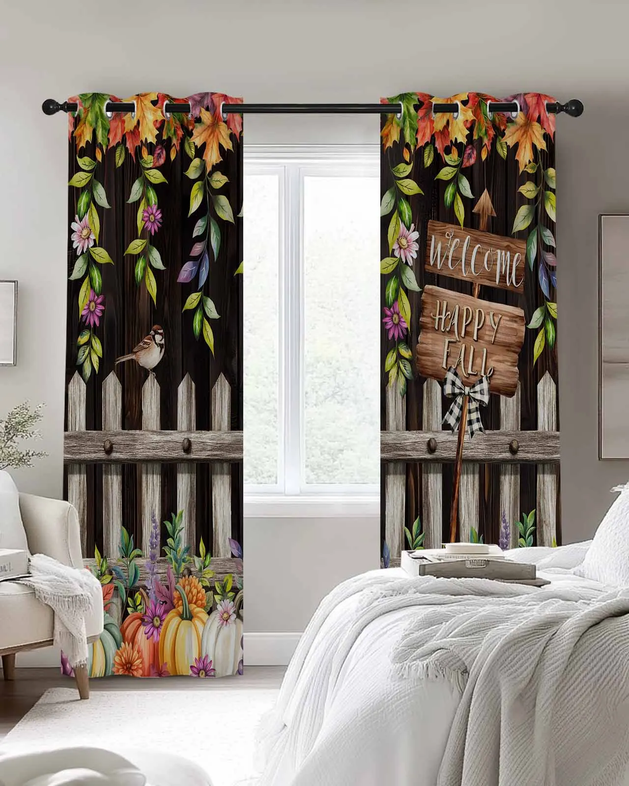 Modern Window Curtains for Living Room Pumpkin Fence Maple Leaf Fence Curtains for Child Bedroom Kitchen Decor Blinds Drapes
Modern Window Curtains for Living Room Pumpkin Fence Maple Leaf Fence Curtains for Child Bedroom Kitchen Decor Blinds Drapes