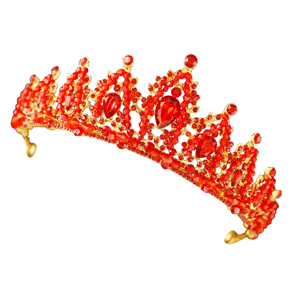 Red Luxurious Alloy Rhinestone Crown Crystal Tiara Bridal Headdress Party Costume Decor Photo Prop Lightweight Non-Fading
Red Luxurious Alloy Rhinestone Crown Crystal Tiara Bridal Headdress Party Costume Decor Photo Prop Lightweight Non-Fading