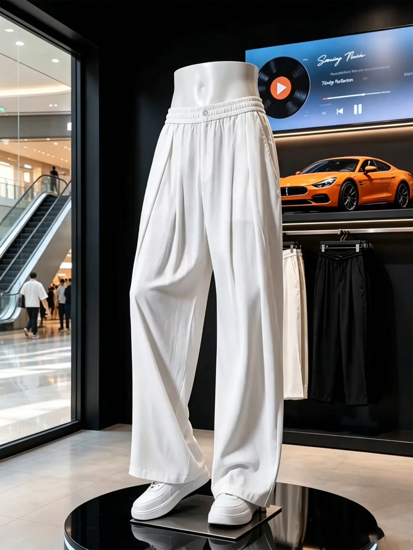 White Thin Ice Silk Quick Dry Men's Summer Casual Pants Loose Wide Leg CleanFit Comfortable Breathable Fashionable
White Thin Ice Silk Quick Dry Men's Summer Casual Pants Loose Wide Leg CleanFit Comfortable Breathable Fashionable