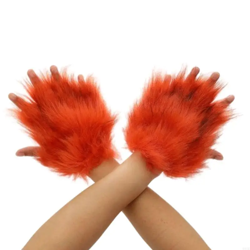 B95F Furry Faux Furs Animal Foxes Paws Fingerless Mittens Halloween Cosplay Costume Accessories Cats Paws Gloves Fursuit
B95F Furry Faux Furs Animal Foxes Paws Fingerless Mittens Halloween Cosplay Costume Accessories Cats Paws Gloves Fursuit