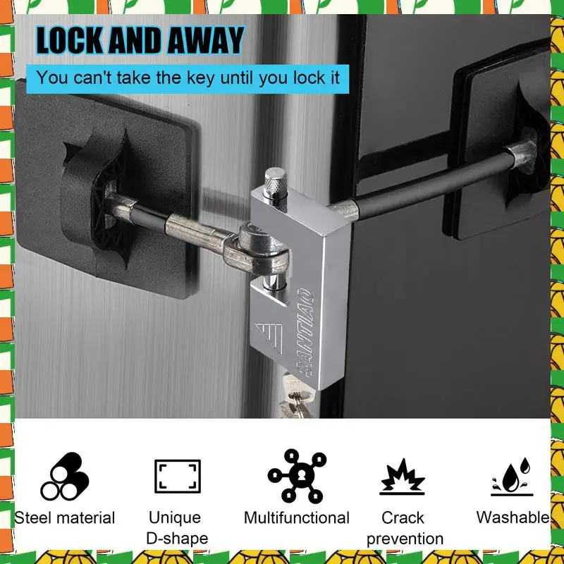 Professional Tool 2PCS Multifunctional Padlock Keyed Padlock Waterproof Antirust Anti-Theft Lock Pry Door Lock With 3 Keys
Professional Tool 2PCS Multifunctional Padlock Keyed Padlock Waterproof Antirust Anti-Theft Lock Pry Door Lock With 3 Keys