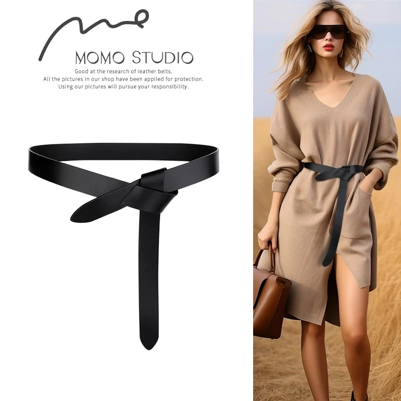 Women Fashion Knot Belt for Dress Jeans Cowhide Leather Tie Waist Belt No Buckle Cinch Belt
Women Fashion Knot Belt for Dress Jeans Cowhide Leather Tie Waist Belt No Buckle Cinch Belt