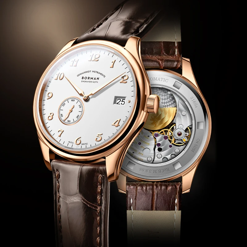 BORMAN New Micro Rotor Collection Minimalist Men's Watches Automatic Mechanical Movement Super Thin Business Men Watches
BORMAN New Micro Rotor Collection Minimalist Men's Watches Automatic Mechanical Movement Super Thin Business Men Watches