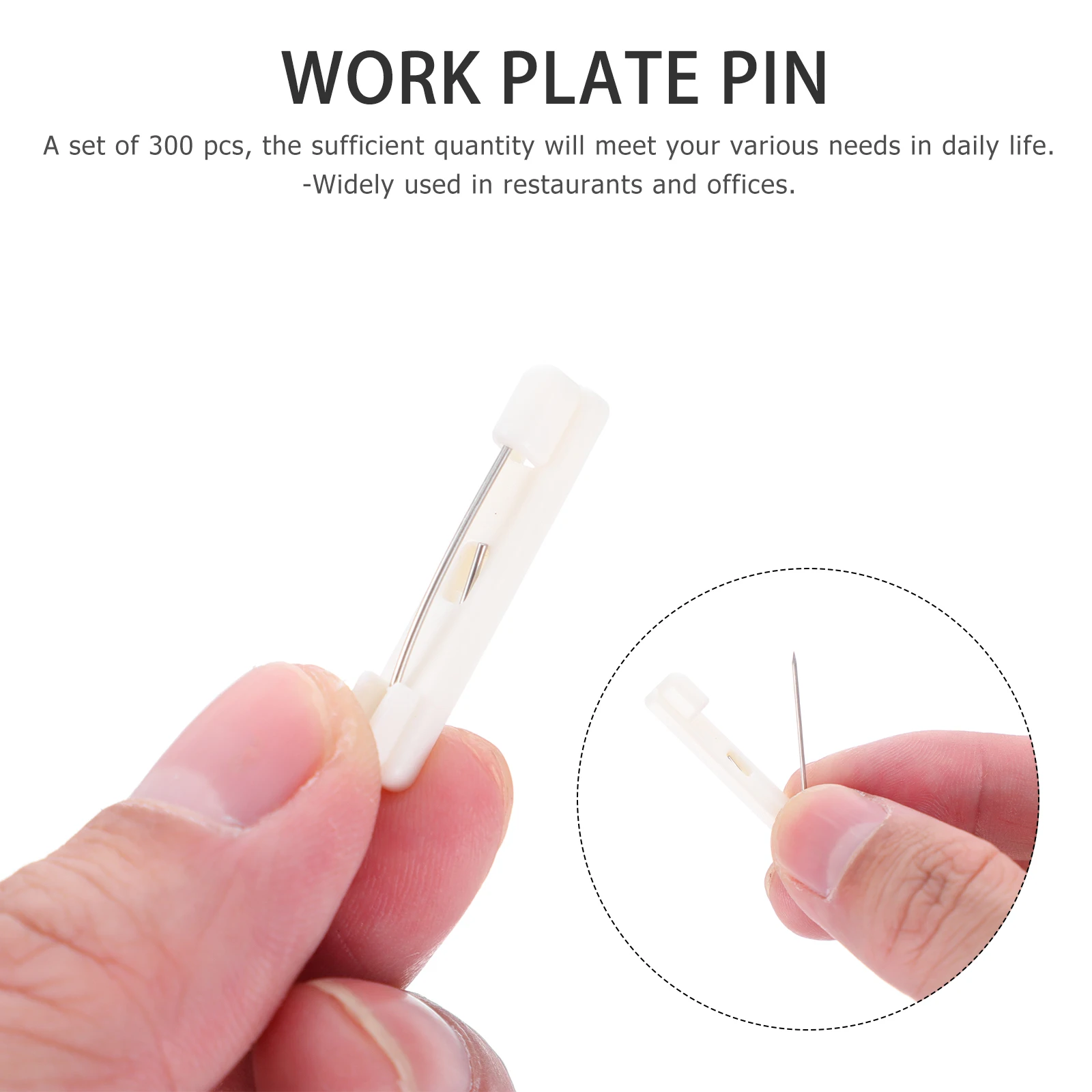 300 pcs Plastic Clasp ID Plate Pin Work Number Card Name Badge Brooch Pins Bulk Lightweight Compact High Quality Clothes
300 pcs Plastic Clasp ID Plate Pin Work Number Card Name Badge Brooch Pins Bulk Lightweight Compact High Quality Clothes