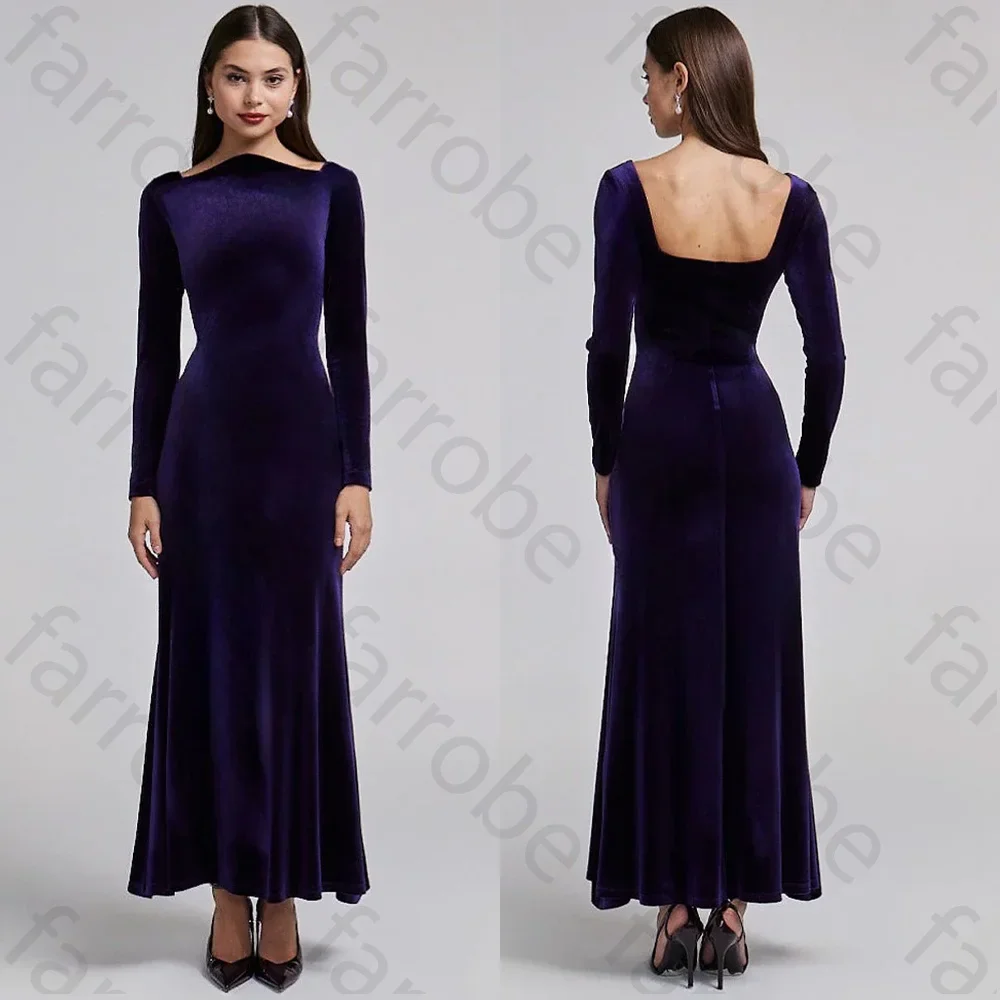 Customized Purple Velvet Dress A-Line Evening Dresses Long Sleeves Prom Gown Formal Exquisite High Quality Party Gowns for Women
Customized Purple Velvet Dress A-Line Evening Dresses Long Sleeves Prom Gown Formal Exquisite High Quality Party Gowns for Women