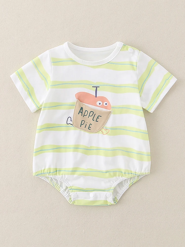 Cute Cartoon Striped Baby Rer Summer 2025 e Bot Feeding Suit ort Sve Cotton Onesie Baby Clothing
Cute Cartoon Striped Baby Rer Summer 2025 e Bot Feeding Suit ort Sve Cotton Onesie Baby Clothing