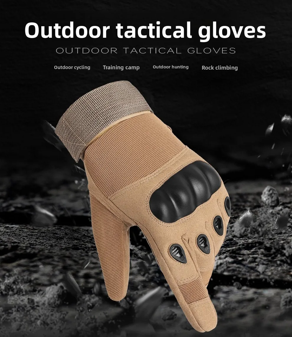 Wholesale full-finger tactical gloves for men and women, non-slip, wear-resistant, breathable, outdoor combat protective gloves
Wholesale full-finger tactical gloves for men and women, non-slip, wear-resistant, breathable, outdoor combat protective gloves