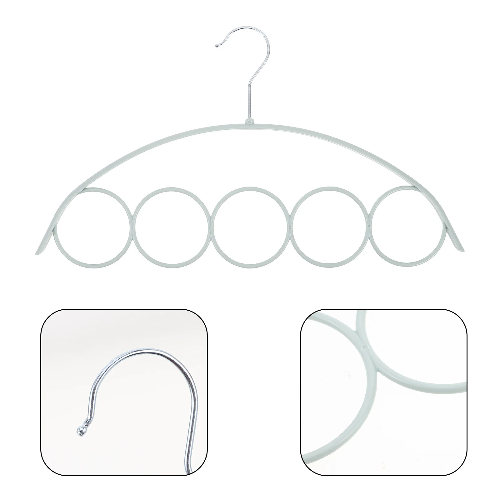 4Pcs Non-Slip Scarf Tie Hanger 5 Rings Closet Organizer Space-Saving Blue Scarf Tie Hanger Plastic Clothes Hangers
4Pcs Non-Slip Scarf Tie Hanger 5 Rings Closet Organizer Space-Saving Blue Scarf Tie Hanger Plastic Clothes Hangers