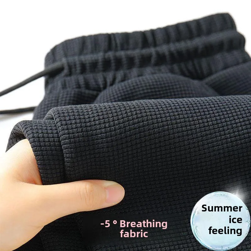 Summer Waffle Casual Pants for Men, Loose Fit Plus Size Straight Leg Sports Hanging Feeling Sweatpants, Construction Work Pants
Summer Waffle Casual Pants for Men, Loose Fit Plus Size Straight Leg Sports Hanging Feeling Sweatpants, Construction Work Pants