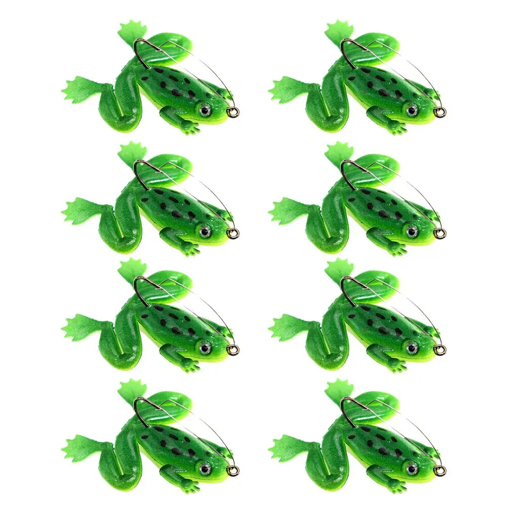 8PCS Soft Frog Reusable PVC Material Fishing Baits Accessories for Bass Trout Sea Fishing Top Water Hook
8PCS Soft Frog Reusable PVC Material Fishing Baits Accessories for Bass Trout Sea Fishing Top Water Hook