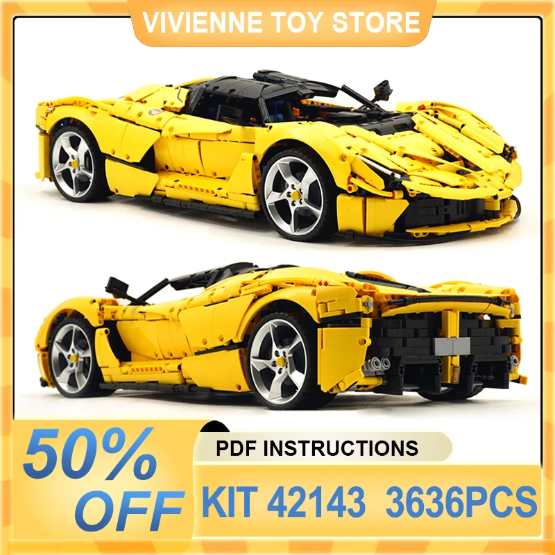 MOC Technical SP3 Yellow Sports Car Kit 42143 Buidling Blocks 1:8 Speed Vehicle Brick Assembly Puzzle Toy Christmas Gift For Kid
MOC Technical SP3 Yellow Sports Car Kit 42143 Buidling Blocks 1:8 Speed Vehicle Brick Assembly Puzzle Toy Christmas Gift For Kid