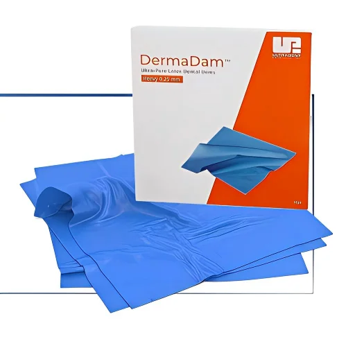 Ultradent DermaDam Rubber Dam High-Elasticity Dental Dam 6"x6" Latex&Synthetic Dental Dam Tear-Resistant&Low Powder Medium&Heavy
Ultradent DermaDam Rubber Dam High-Elasticity Dental Dam 6"x6" Latex&Synthetic Dental Dam Tear-Resistant&Low Powder Medium&Heavy