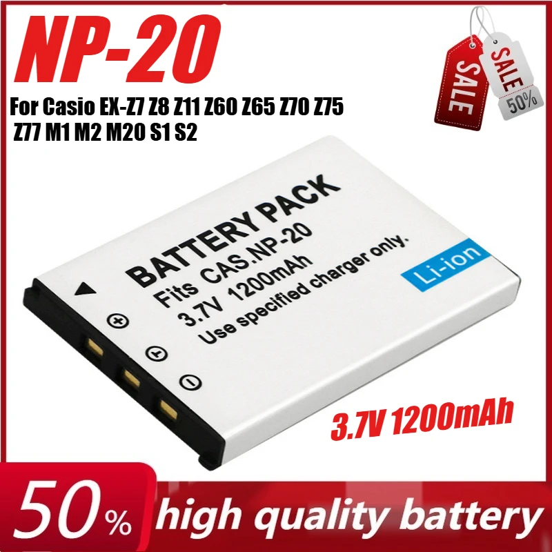 3.7V 1200mAh NP-20 Batterie for Casio EX-Z7 Z8 Z11 Z60 Z65 Z70 Z75 Z77 M1 M2 M20 S1 S2 S3 S20 S100 S500 S600 S770 S880 Battey
3.7V 1200mAh NP-20 Batterie for Casio EX-Z7 Z8 Z11 Z60 Z65 Z70 Z75 Z77 M1 M2 M20 S1 S2 S3 S20 S100 S500 S600 S770 S880 Battey