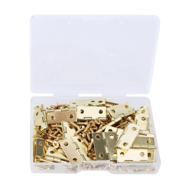 Y1UD 50pcs Маленькие золотые петли 15x18 мм с винтами, установленными для винтажного восстановления
Y1UD 50pcs Маленькие золотые петли 15x18 мм с винтами, установленными для винтажного восстановления