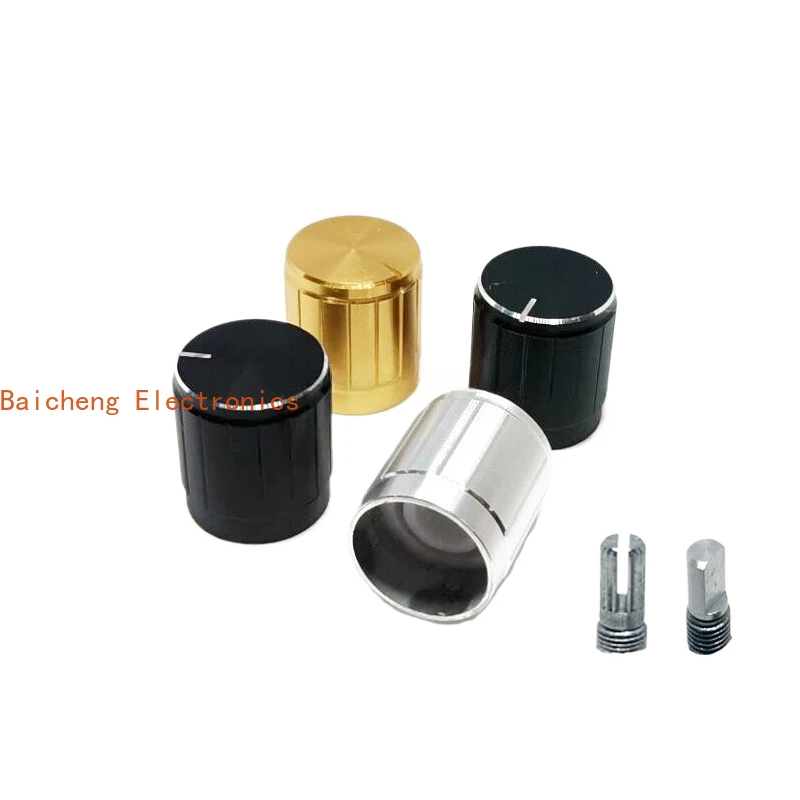 10PCS Aluminum alloy knob cap 15 *16.5mm flower half shaft 6MM inner hole volume potentiometer cap silver black gold three color
10PCS Aluminum alloy knob cap 15 *16.5mm flower half shaft 6MM inner hole volume potentiometer cap silver black gold three color