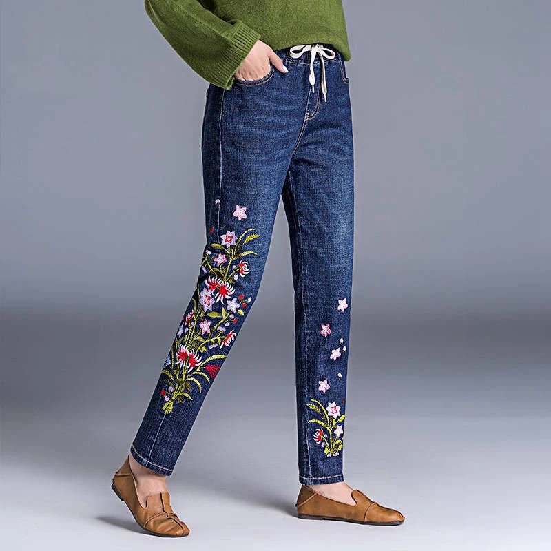 High Waist Embroidered Mom Jeans Women's Elastic Harlan Long Pants Spring 2025 New Sle Cotton Stretch Denim Skinnies
High Waist Embroidered Mom Jeans Women's Elastic Harlan Long Pants Spring 2025 New Sle Cotton Stretch Denim Skinnies
