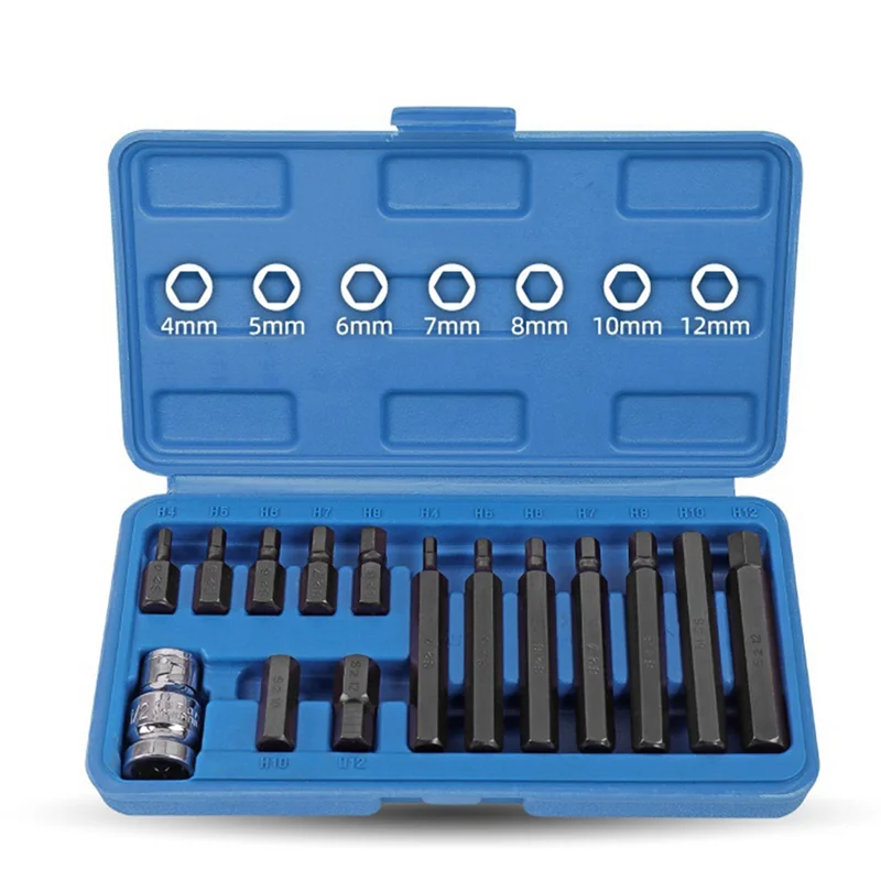15 PCS Hexagon Socket S2 Screwdriver Head Black & Silver Metal Hexagon Star Screwdriver Set-AA26
15 PCS Hexagon Socket S2 Screwdriver Head Black & Silver Metal Hexagon Star Screwdriver Set-AA26