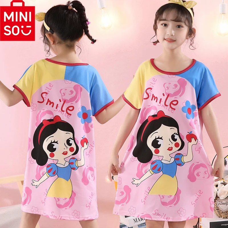 MINISO Ночное платье Disney для девочек от 3 до 4, 5, 6, 7, 8, 9, 10, 11, 12 лет, милые ночные рубашки принцессы Белоснежки с принтом, детские пижамы
MINISO Ночное платье Disney для девочек от 3 до 4, 5, 6, 7, 8, 9, 10, 11, 12 лет, милые ночные рубашки принцессы Белоснежки с принтом, детские пижамы