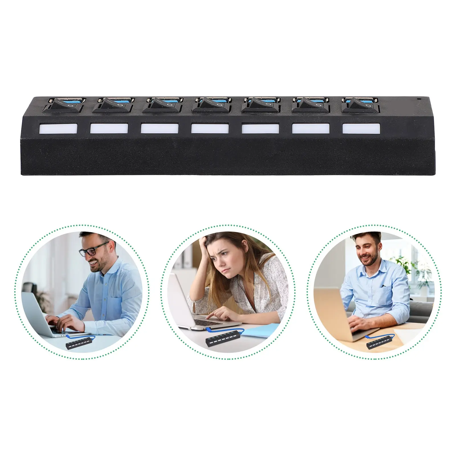 7 Port USB Hub Expansion Adapter USB 3.0 High Speed 5Gbps Data Transfer Hot Plug Play Portable Multi-Port Hub Laptop Computer
7 Port USB Hub Expansion Adapter USB 3.0 High Speed 5Gbps Data Transfer Hot Plug Play Portable Multi-Port Hub Laptop Computer