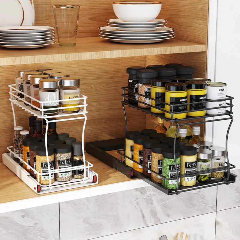 Customized kitchen rack, countertop condiment rack, creative floor-to-ceiling layered pull-out rack, storage rack
Customized kitchen rack, countertop condiment rack, creative floor-to-ceiling layered pull-out rack, storage rack