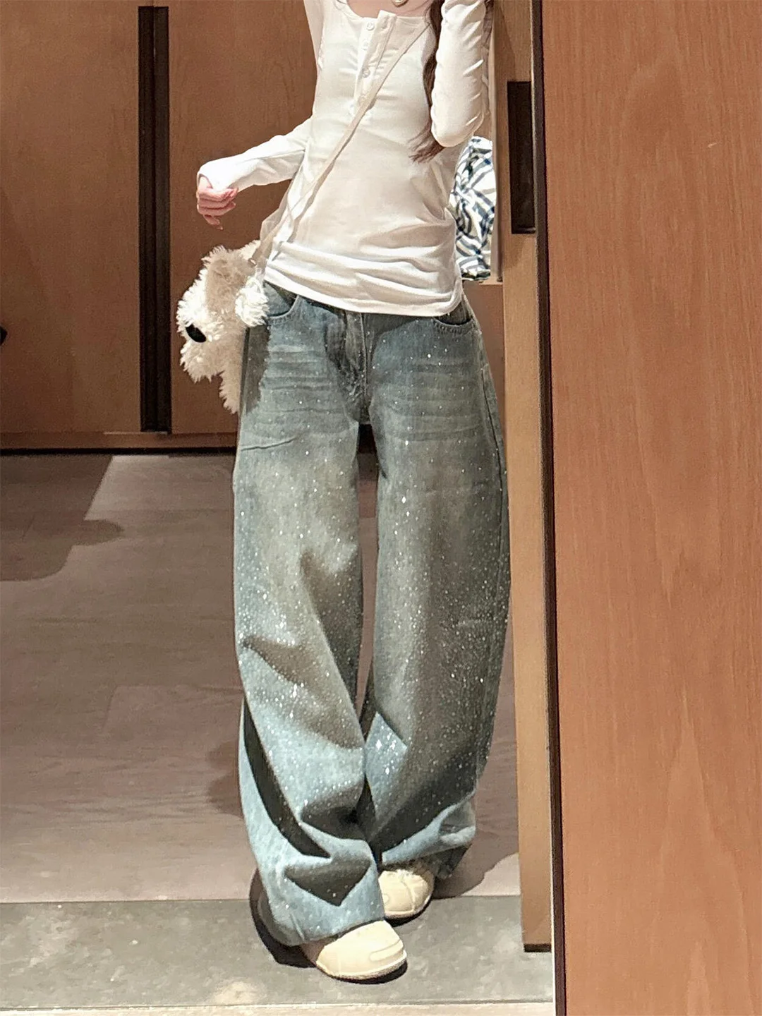Summer New plus Size Lazy Style High Waist Straight Leg Jeans Women's Vintage Long Loose Fit Pants Star Pattern Casual Wear
Summer New plus Size Lazy Style High Waist Straight Leg Jeans Women's Vintage Long Loose Fit Pants Star Pattern Casual Wear