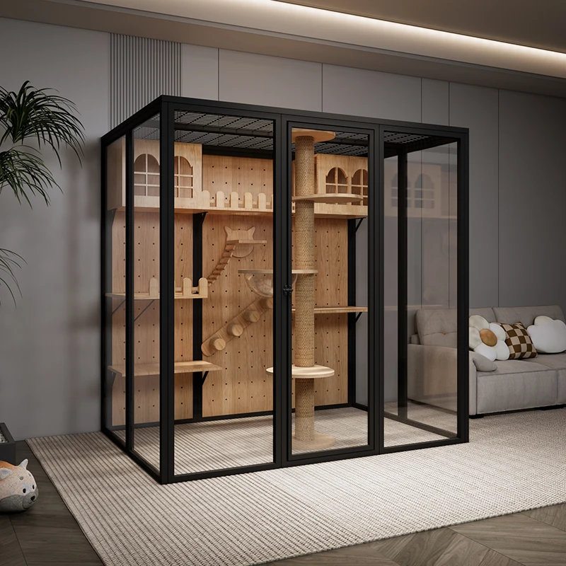 Panoramic glass cat villa house house large luxury oversized cage house pet store cabinet
Panoramic glass cat villa house house large luxury oversized cage house pet store cabinet