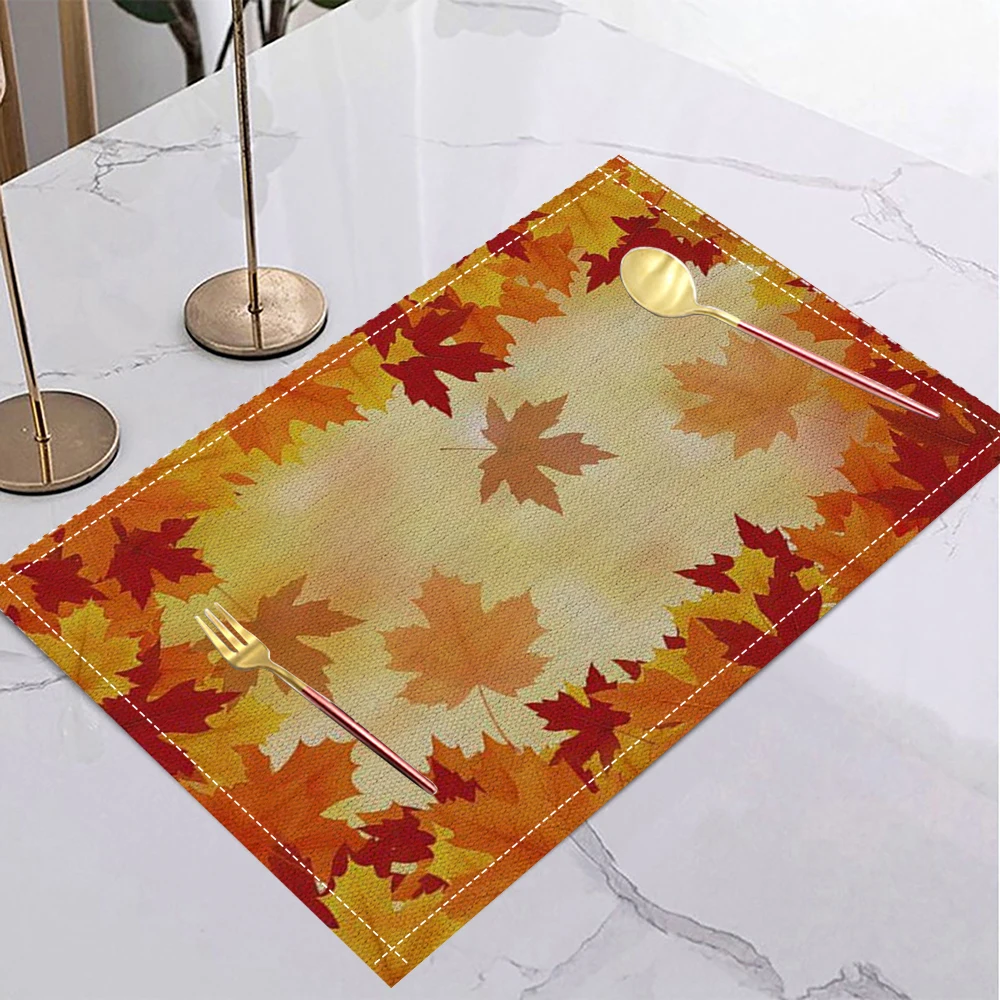 Fall Pumpkin Golden Table Mat Orange Maple Leaf Festive Thanksgiving Placemat for Fall Party Holiday Table Dinner Home Decor
Fall Pumpkin Golden Table Mat Orange Maple Leaf Festive Thanksgiving Placemat for Fall Party Holiday Table Dinner Home Decor