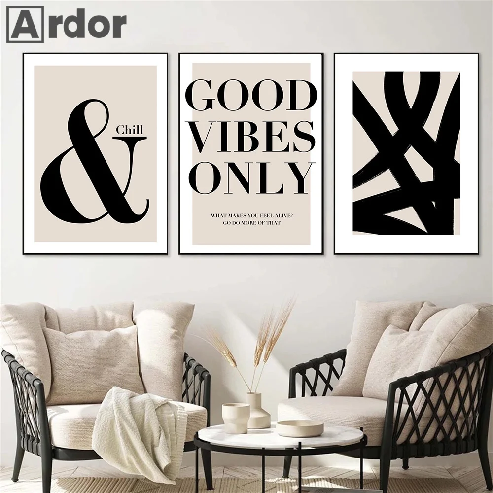 Neutral Abstract Good Vibes Only & Chill Poster Quote Beige Canvas Painting Wall Art Print Picture Living Room Office Home Decor
Neutral Abstract Good Vibes Only & Chill Poster Quote Beige Canvas Painting Wall Art Print Picture Living Room Office Home Decor