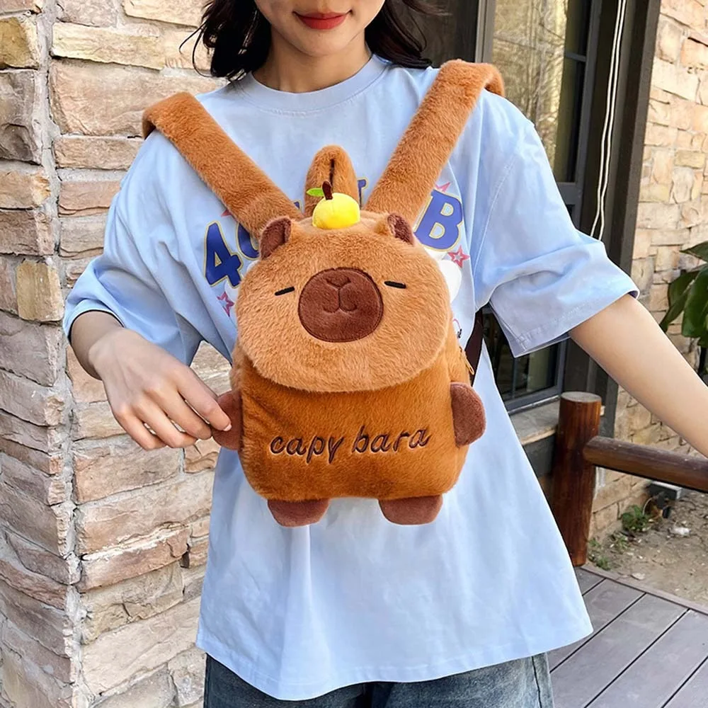 Thickened Capybara Plush Backpack Embroidered PP Cotton Cartoon Animal Daypack Soft Lightweight Large Capacity School Bag Kids
Thickened Capybara Plush Backpack Embroidered PP Cotton Cartoon Animal Daypack Soft Lightweight Large Capacity School Bag Kids