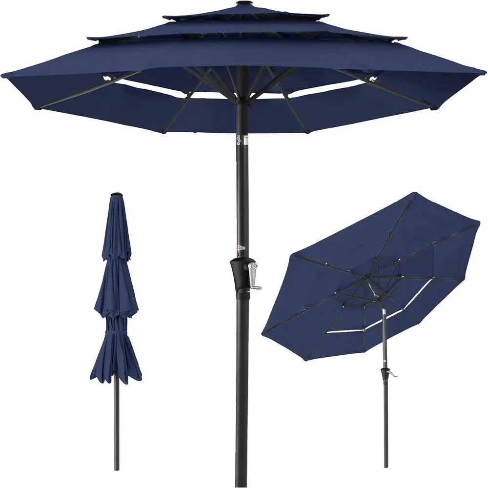 10ft 3-Tier Patio Umbrella with Crank Lift, Outdoor Sun Shade for Deck, Backyard, and Poolside
10ft 3-Tier Patio Umbrella with Crank Lift, Outdoor Sun Shade for Deck, Backyard, and Poolside