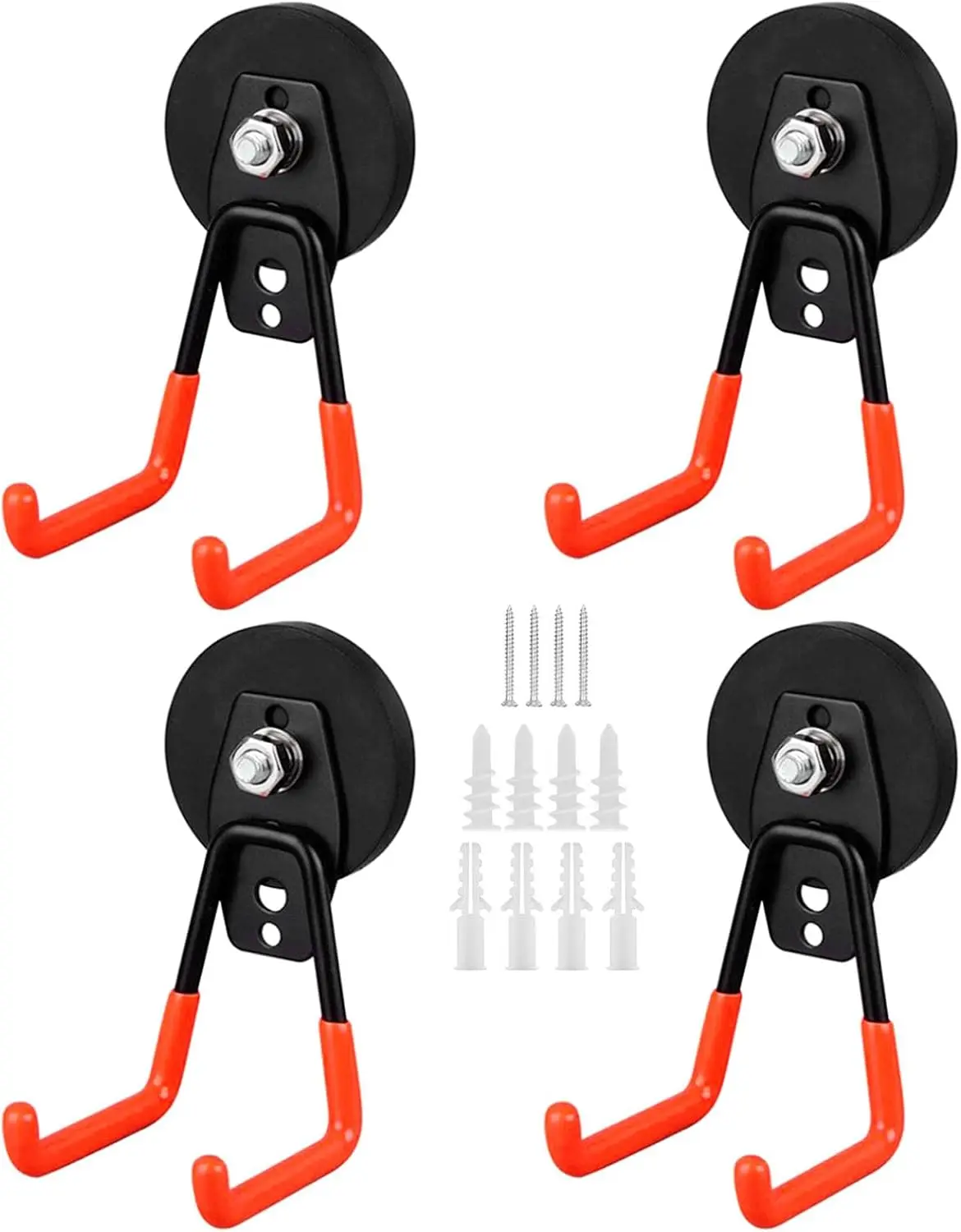 Magnetic Hooks 4 Pack, Strong Heavy Duty with Anti-Slip Coating for Garage, Workshop, Garden Tools
Magnetic Hooks 4 Pack, Strong Heavy Duty with Anti-Slip Coating for Garage, Workshop, Garden Tools
