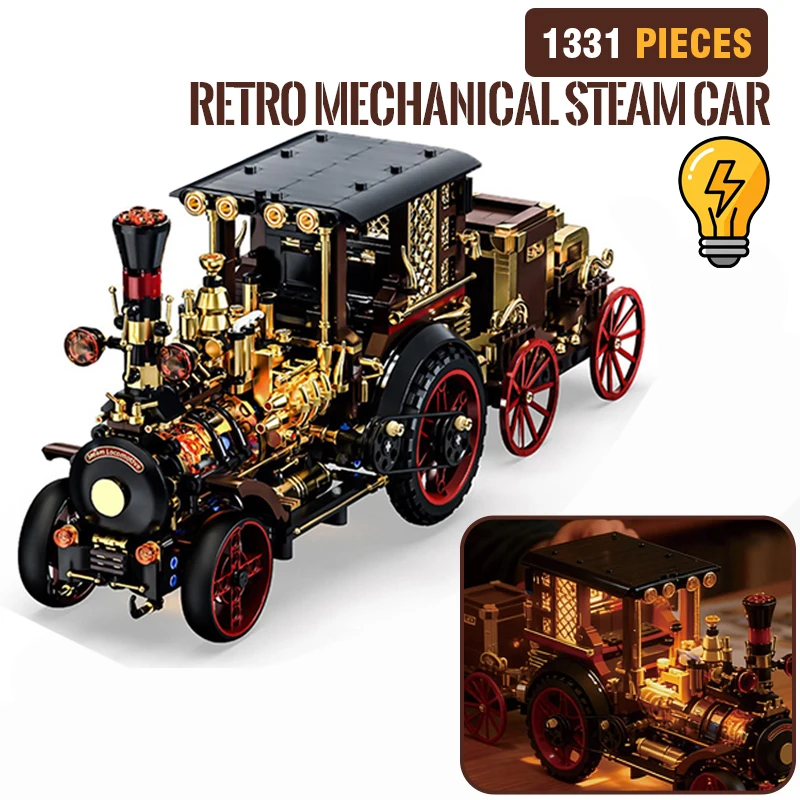 Retro Mechanical Steam Car 1331p Vintage Classic Model Office Desktop Home Decor Toys for Children Birthday Gifts Lights
Retro Mechanical Steam Car 1331p Vintage Classic Model Office Desktop Home Decor Toys for Children Birthday Gifts Lights