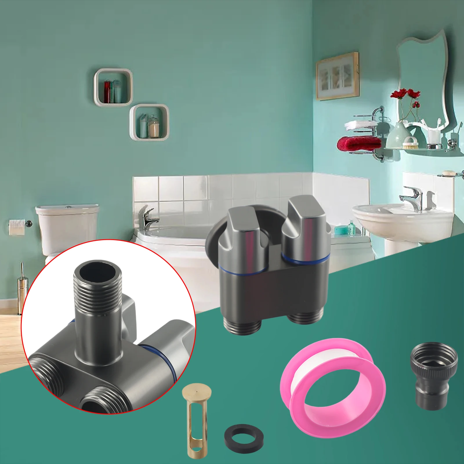 Угловой кран из сплава с двойным управлением для стиральной машины, смеситель для унитаза, угловой вентиль для ванной комнаты, биде-спрей
Угловой кран из сплава с двойным управлением для стиральной машины, смеситель для унитаза, угловой вентиль для ванной комнаты, биде-спрей