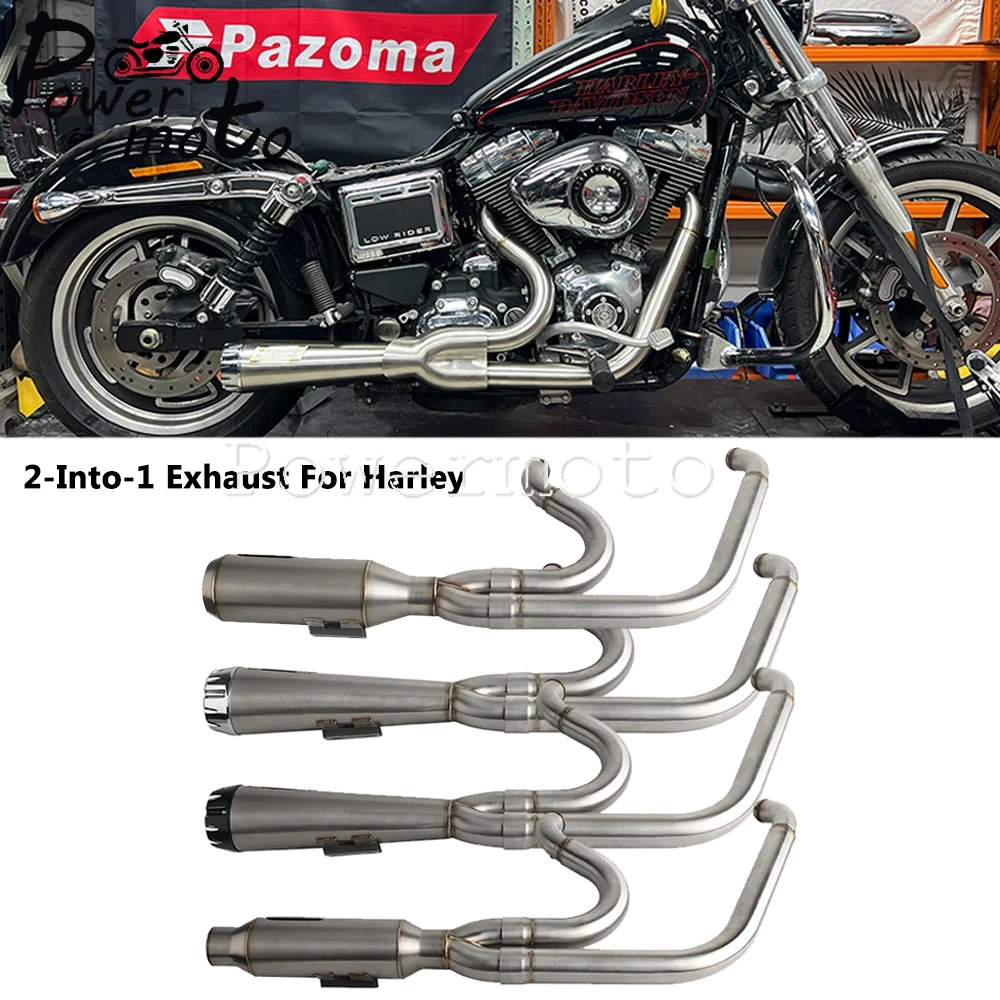 Мотоциклы 2-в-1 выхлопные трубы глушителя для Harley Dyna Fat Bob Low Rider S Street Bob Wide Super Glide FXD 2006-2017 
Мотоциклы 2-в-1 выхлопные трубы глушителя для Harley Dyna Fat Bob Low Rider S Street Bob Wide Super Glide FXD 2006-2017