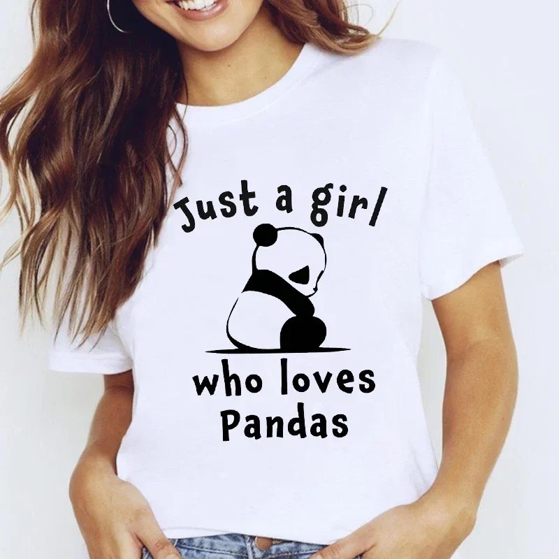 Women Lovely Cartoon Panda Girl Love Casual Trend Short Sleeve Lady Clothes Tops Clothing Tees Print Sweet Tshirt T-Shirt
Women Lovely Cartoon Panda Girl Love Casual Trend Short Sleeve Lady Clothes Tops Clothing Tees Print Sweet Tshirt T-Shirt
