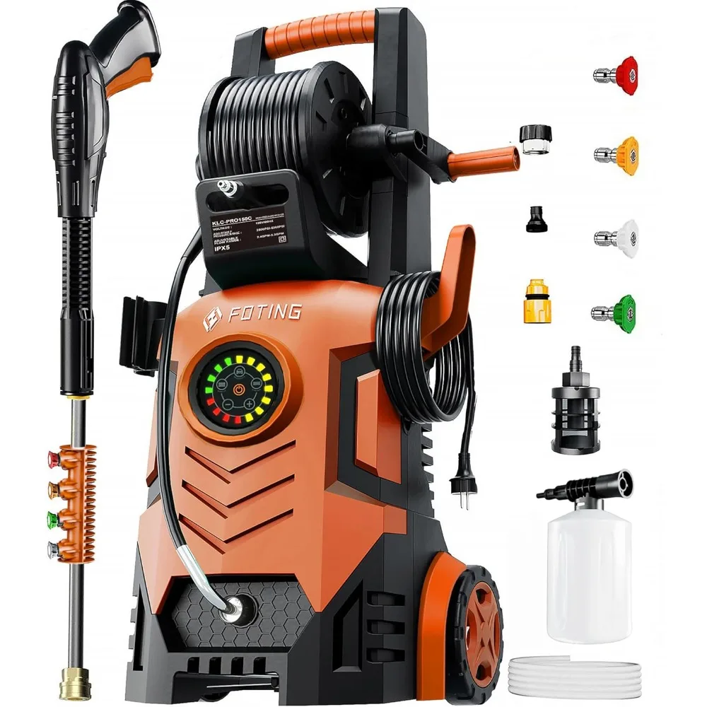 2025Upgraded Electric Pressure Washer with Adjustable Touch Screen 5000PSI 3.3GPM/8 Level, 4 Quick Connect Nozzles,Inlet Hose&F
2025Upgraded Electric Pressure Washer with Adjustable Touch Screen 5000PSI 3.3GPM/8 Level, 4 Quick Connect Nozzles,Inlet Hose&F