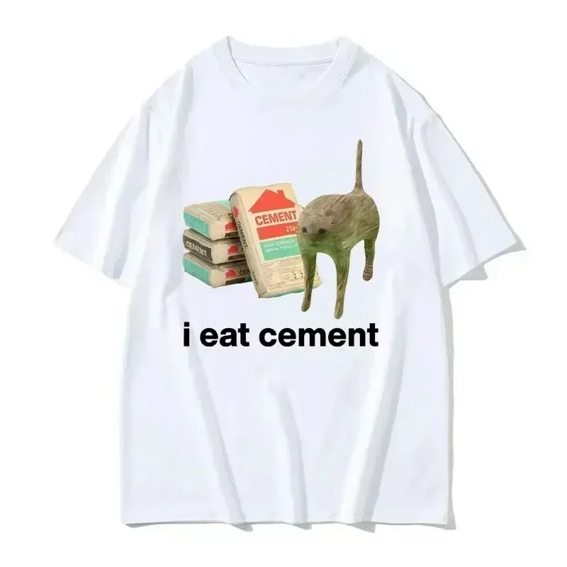 I Eat Cement Cursed Cat Funny Meme T Shirt Women's Fashion Humor Short Sleeve T Shirts Male High Quality T-shirt Tops Women
I Eat Cement Cursed Cat Funny Meme T Shirt Women's Fashion Humor Short Sleeve T Shirts Male High Quality T-shirt Tops Women