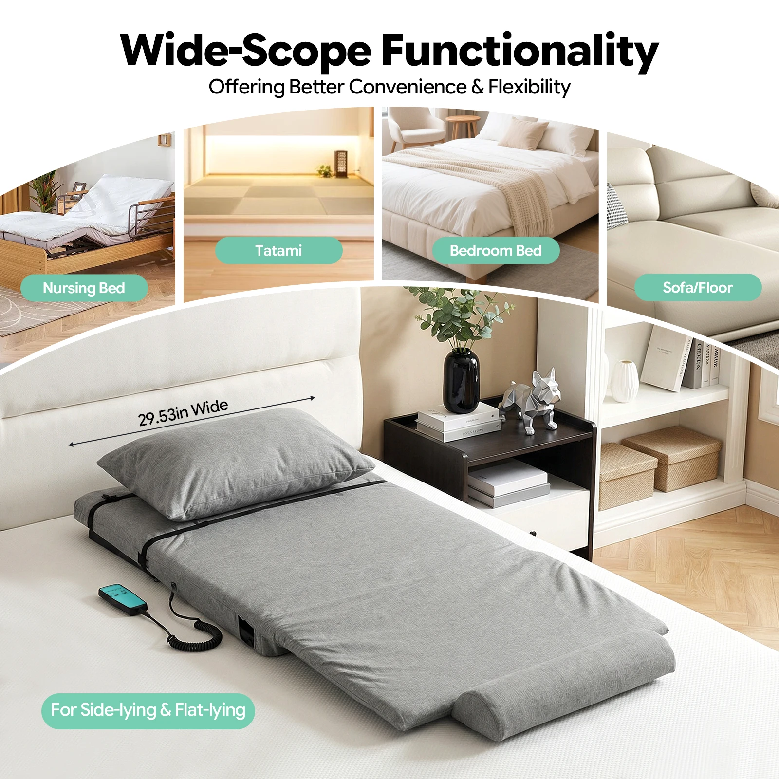 Electric Bed Back Rest Adjustable Lifting Support 300kg Load Wired Remote Control Elderly Patient Care Bed Assist
Electric Bed Back Rest Adjustable Lifting Support 300kg Load Wired Remote Control Elderly Patient Care Bed Assist