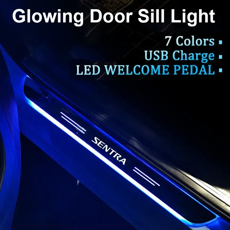 LED Car Door Welcome Pedal Plate Light for Nissan Sentra USB Auto Front Rear Door Sill Pathway Lamp Atmosphere Accessories
LED Car Door Welcome Pedal Plate Light for Nissan Sentra USB Auto Front Rear Door Sill Pathway Lamp Atmosphere Accessories