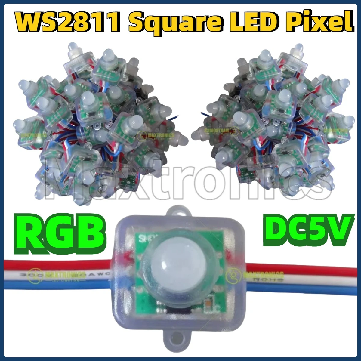 NEW 50pcs 12mm WS2811 Square LED Pixel Light Modues RGB Digital Diffused Waterproof for Billboard,Home Holiday Decoration DC5V
NEW 50pcs 12mm WS2811 Square LED Pixel Light Modues RGB Digital Diffused Waterproof for Billboard,Home Holiday Decoration DC5V