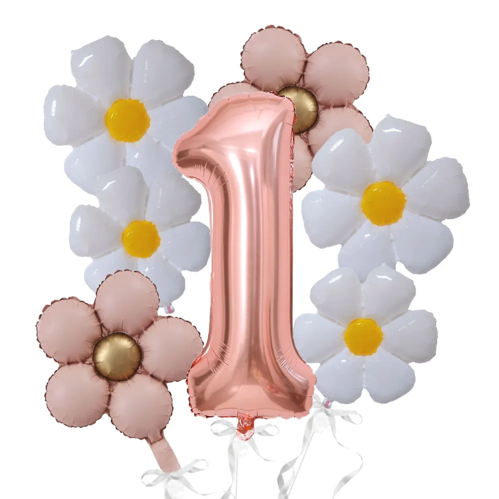 7pcs Daisy Groovy Party Decoration Balloons Set 32 Inch Rose Gold Number Balloon for Daisy First Birthday Decorations for Girls
7pcs Daisy Groovy Party Decoration Balloons Set 32 Inch Rose Gold Number Balloon for Daisy First Birthday Decorations for Girls