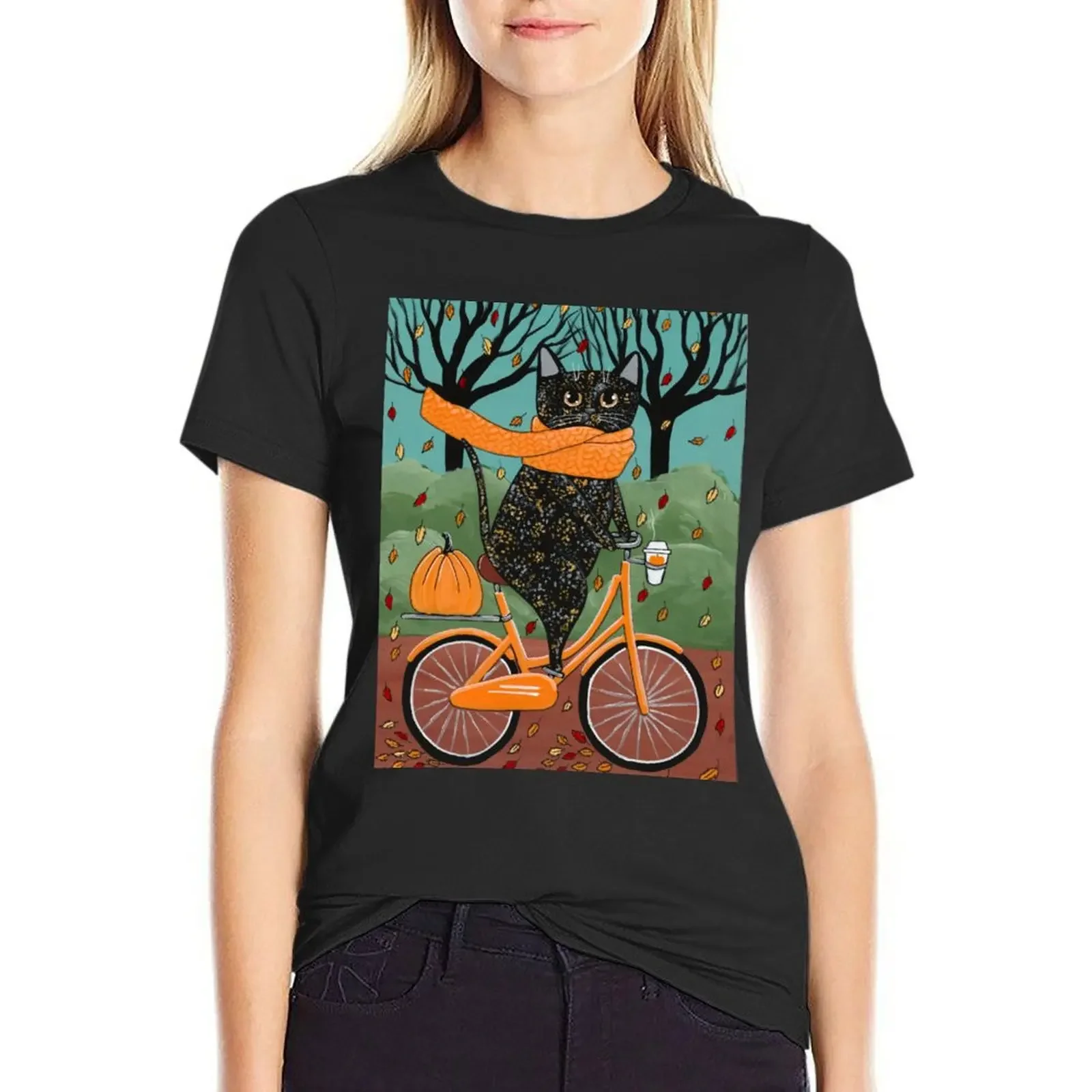 Tortie Autumn Bicycle Ride Cat T-Shirt summer clothes cute clothes lady clothes Women t shirt
Tortie Autumn Bicycle Ride Cat T-Shirt summer clothes cute clothes lady clothes Women t shirt