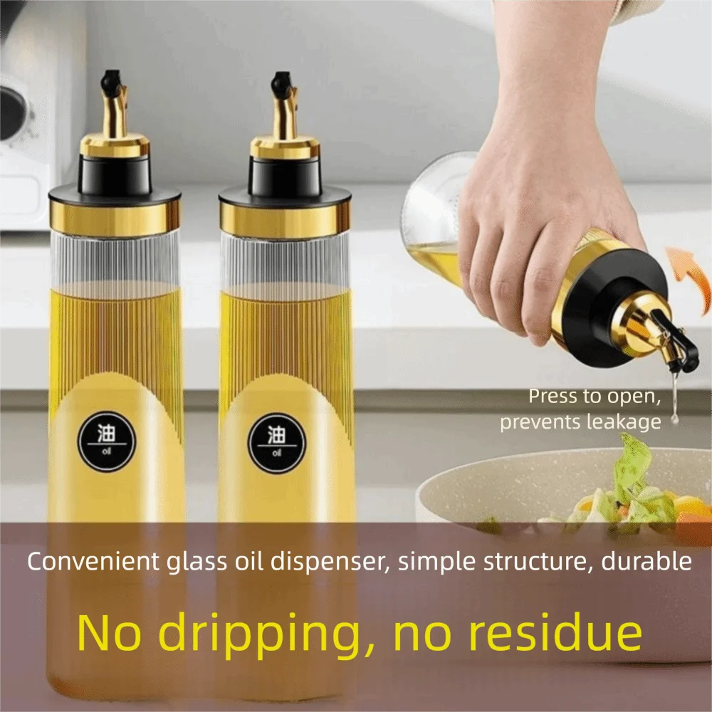 Leak Proof Cooking Oil Pot Large Capacity No-drip Pourers Olive Oil Dispenser Comfortable Stripe Design Twist Seal Soy Sauce Jug
Leak Proof Cooking Oil Pot Large Capacity No-drip Pourers Olive Oil Dispenser Comfortable Stripe Design Twist Seal Soy Sauce Jug