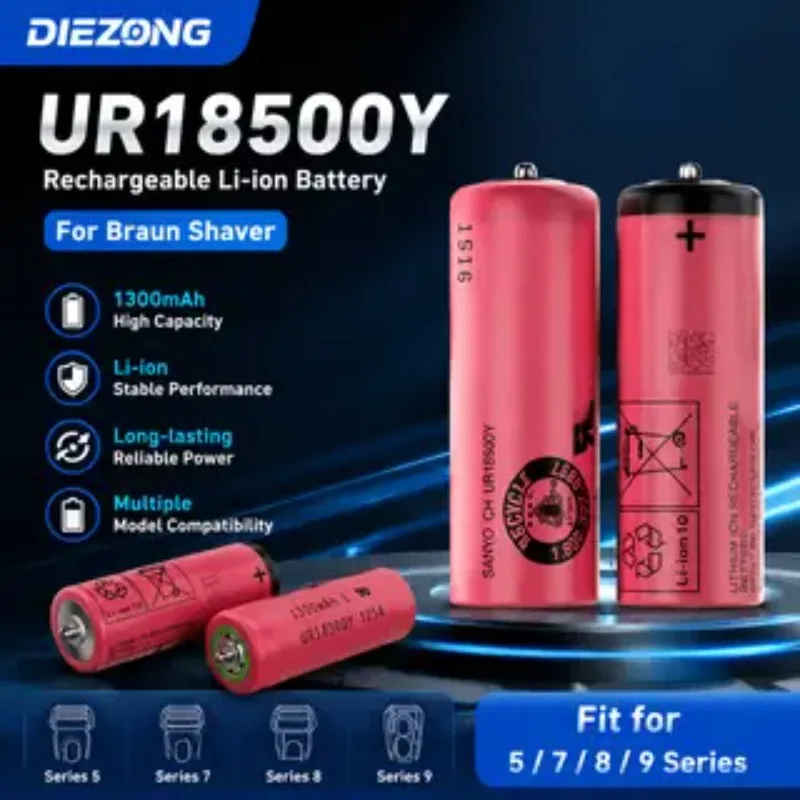 New Original UR18500Y 3.7V/ 1300mAh Rechargeable Lithium Battery, Suitable for Braun Shaver 720s-4 790cc-4 7 Series 9 Series
New Original UR18500Y 3.7V/ 1300mAh Rechargeable Lithium Battery, Suitable for Braun Shaver 720s-4 790cc-4 7 Series 9 Series