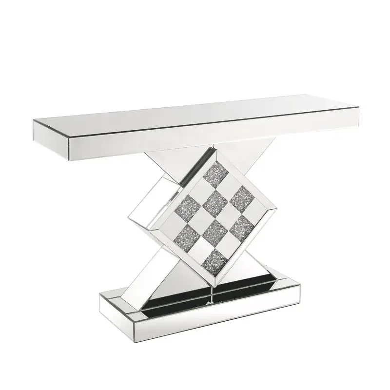Modern Design Crystal Inlay Glass Mirrored Console Table for Living Room Apartment Entryway and Hallway
Modern Design Crystal Inlay Glass Mirrored Console Table for Living Room Apartment Entryway and Hallway