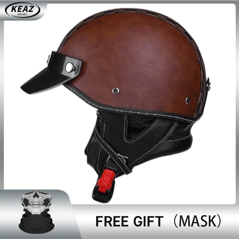 Women Half Helmet Vintage Genuine Leather Motorcycle Helmet for Her Leather Cover DOT Certified Perfect Gift for Female Bikers
Women Half Helmet Vintage Genuine Leather Motorcycle Helmet for Her Leather Cover DOT Certified Perfect Gift for Female Bikers