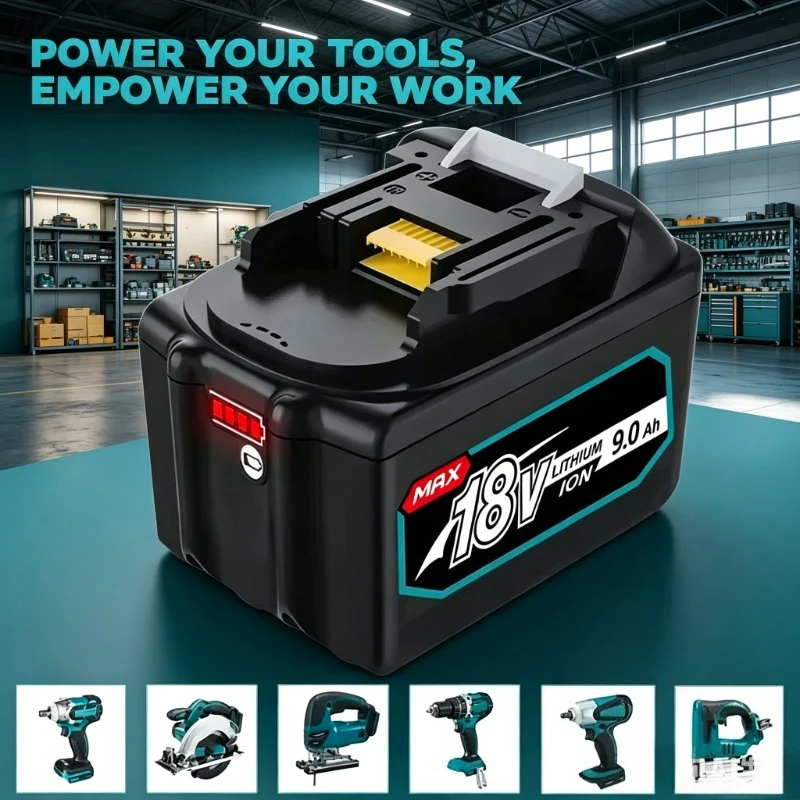 18V 9.0Ah Replacement Battery for Makita BL1860/BL1850 - More Power, Longer Run
18V 9.0Ah Replacement Battery for Makita BL1860/BL1850 - More Power, Longer Run